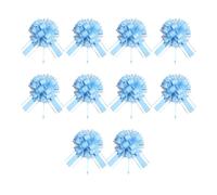 ZEPFJHE 10 fiocchi a forma di fiore, decorazione per auto, per matrimoni, facile da installare, design classico, perfetti per ricevimenti, per matrimoni e feste di compleanno, Blu, Taglia unica