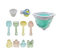 ZEPFJHE 11 Giocattolo da Gioco Sabbia per Bambini con Annaffiatura A Secchio Pieghevole può Pala E Stampi La Spiaggia Creativa Divertimento Bambini Giocattolo da Spiaggia
