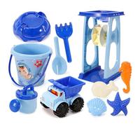 ZEPFJHE 11 Pari Giocattoli da Gioco A Sabbia per Bambini con Utensile Secchio d'Acqua E Camion La Punta Un Set Giocattoli Invernale