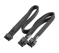 ZEPFJHE 16AWG Due 8pin A 16pin 12VHPWR Flat Design PCIE 5.0 Cavo Facile Gestione E Miglioramento Efficienza Raffreddamento