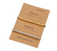ZEPFJHE 2 Pari Braccialetti in Codice Morse Unico Braccialetti per Perle Bracciale Artistico Perfetto per Trendsetter Giovanili da alla