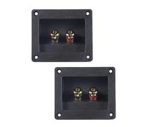 ZEPFJHE 2 PCS Home Car Stereos Terminali per Altoparlanti A 2 Connettori A Molla Quadrata Rotonda Connettori Rilegatura Post 90x80mm Installazione