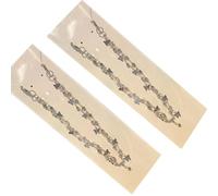 ZEPFJHE 2 pezzi di fascino della scarpa strass perle impreziosito catena di scarpe per il partito tacco alto stivali sandali scarpe da ginnastica accessori per borse alla moda decorazioni sneaker, G