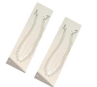 ZEPFJHE 2 pezzi di fascino della scarpa strass perle impreziosito catena di scarpe per il partito tacco alto stivali sandali scarpe da ginnastica accessori per borse alla moda decorazioni sneaker