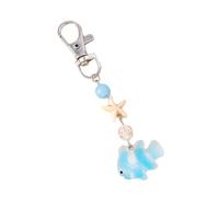 ZEPFJHE 2. Portachiavi A Tema Nautico In Lega Artistica Con Pesce In Resina Con Moschettone Decorazione Presente Portachiavi Regalo Compleanno Personalizzato