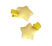 ZEPFJHE 2 pz/set Giallo Forma Stella Duckbill Clip di Capelli Molla Forcina Per Le Ragazze Della Donna Che Scatta Foto Tiaras