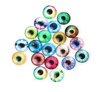 ZEPFJHE 20Pcs Bambole di Vetro Occhio Artigianale Occhi Animali Accessori Gioielli 10/16/20mm Bambola di Peluche