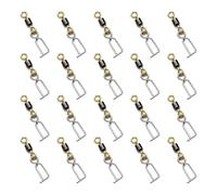 ZEPFJHE 20pcs Veloce Cambiamento Lure Clip Pesca Girelle Connettore Strumento Acciaio Veloce Girelle Per Squid Jigs Ad Alta Resistenza Connettore