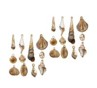 ZEPFJHE 22pcs assortiti acrilico Shell ciondoli per la creazione di gioielli e progetti creativi decorazioni artistiche forniture collana, Misura unica, come descritto, come descritto