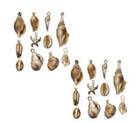 ZEPFJHE 22pcs assortiti acrilico Shell ciondoli per la creazione di gioielli e progetti creativi decorazioni artistiche forniture collana, Misura unica, come descritto, come descritto