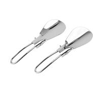 ZEPFJHE 2Pcs Calzascarpe pieghevole portatile in acciaio inox calzascarpe ergonomico in metallo calzascarpe sollevatore per vari stivali inserto scarpe