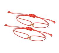 ZEPFJHE 2pcs Unisex Perline Coppia Bracciali Regolabile Corda Intrecciata Catena Da Polso Handmade Partito Gioielli Eleganti Accessori Da Polso Regolabile Wristband, Misura unica, come descritto