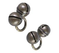 ZEPFJHE 2pcs Vintage Ottone Clatter Campane Rame Forte Gatti Campane Piccolo Collare Pet Moda Accessorio Pet Tracker, Misura unica, come descritto, come descritto