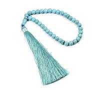 ZEPFJHE 33/99 Turchese Preghiera Perline Bracciali Unisex Donne Uomini A Mano Perline Nappe Pendente Rosario Gioielli Regalo Perlina Per Rosario String, Misura unica, come descritto