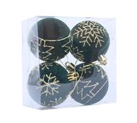 ZEPFJHE 4 Palline Natale per Albero Palla da Appendere Ornamento per Matrimoni Vacanze Invernali Feste Centrotavola Albero Fiocchi Neve