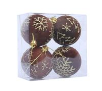 ZEPFJHE 4 Palline Natale per Albero Palla da Appendere Ornamento per Matrimoni Vacanze Invernali Feste Centrotavola Albero Fiocchi Neve