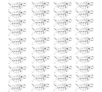 ZEPFJHE 40pcs lisca di pesce fascino accessorio per gioielli forniture artigianali in lega robusta ciondoli a lisca di pesce in retro finitura bronzo parti gioielli, Misura unica, come descritto, come