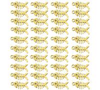 ZEPFJHE 40pcs lisca di pesce fascino accessorio per gioielli forniture artigianali in lega robusta ciondoli a lisca di pesce in retro finitura bronzo parti gioielli, Misura unica, come descritto, come