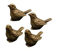 ZEPFJHE 4Pcs Rame Birdbath Ornamento Piccolo Passero Figura Accessori Decorativi Per L'Acqua Esterna Ciotola di Alimentazione E Decorazione Esterna