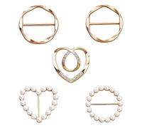 ZEPFJHE 5 chiusure in lega per cintura in lega di zinco, per abiti, giacche, camicie, sciarpe, chiusure in lega di zinco