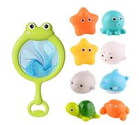 ZEPFJHE 9pcs Flottante Illuminazione da Bagno Animale Giocattolo da Bagno Safe in PVC Corpo per Bambini 3-5 Anni Perfetto per Giocattolo Impermeabile