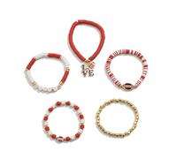 ZEPFJHE Accessori impilabili elastici impilati femminili catena mano mano accessorio da polso per uomini e donne fascino calcio, Misura unica, come descritto