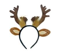 ZEPFJHE Accessorio per costume da festa di Natale Cervo Orecchio Cervo Fascia Coda Naso Gonna Per Donne Ragazza Compleanno Halloween Cosplay Fascia Regolabile Per Le Donne