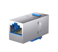 ZEPFJHE Accoppiatore di rete RJ45 in metallo resistente 10Gbps adattatore di design schermato per affidabilità installazione del pannello di trasferimento dati accoppiatore schermato Extender Ethernet