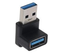 ZEPFJHE Accoppiatore USB a 90 Gradi USB Femmina a Maschio Adattatore Genere Changer Cavo Estensione Connettore 1 PC