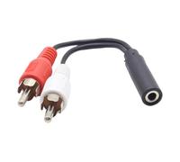 ZEPFJHE Adattatore da 3 5 Mm A 2RCA Cavo Femmina A Maschio Y 2RCA Splitter 3 5 Mm per Amplificatori del Teatro per Telefono Altoparlanti Stereo Adattatore Portatile Stereo