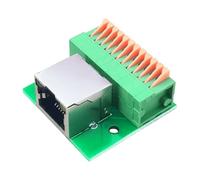 ZEPFJHE Adattatore industriale RJ45 DIN con indicatori LED Terminali a vite senza attrezzi per PCB di rete sicura montata porta Ethernet con terminali a connessione rapida