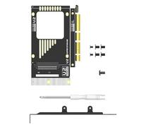 ZEPFJHE Adattatore PCIe ad altezza intera U.2 SFF 8639 Applicazione di calcolo di raffreddamento Accessori di archiviazione per schede di espansione da 128 Gbps Hot Swappable
