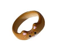 ZEPFJHE Anelli unici a forma di gatto, eleganti gioielli a tema animale, accessori fatti a mano per studenti e amanti gioielli alla moda, Misura unica, come descritto, come descritto