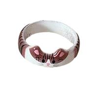 ZEPFJHE Anelli unici a forma di gatto, eleganti gioielli a tema animale, accessori fatti a mano per studenti e amanti gioielli alla moda, Misura unica, come descritto, come descritto