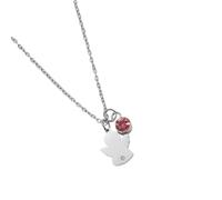 ZEPFJHE Angel Pietre Nata In Pietra Natale In Acciaio Inossidabile Catena Del Collo Battesimo Comunione Dono Gioielli Spirituali Eleganti Con Pietre Preziose Collana Conferma Incisa Con Cristalli