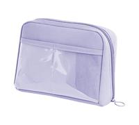 ZEPFJHE Astuccio con 12 scomparti, ad alta capacità, per matite e pennarelli, per articoli artistici, da viaggio, per cosmetici, penne, con tasca, Blu