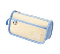 ZEPFJHE Astuccio per matite Astuccio per penne Custodia in tela di grande capacità Sacchetti per forniture scolastiche estetiche sacchetto stile coreano tela grande capacità, Blu