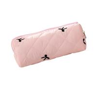 ZEPFJHE Astuccio per matite con motivo a fiocco, per studentesse, ragazze, donne, grande capacità, organizer per matite, borsa da viaggio, cosmetici, floreale, da scrivania, B