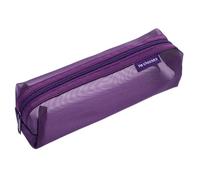 ZEPFJHE Astuccio portatile per penne trasparente, scatola semplice per gomme, righelli, pennarelli, scatola trasparente portatile semplice, Platycodon Viola