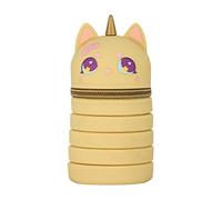 ZEPFJHE Astuccio telescopico per penne, astuccio da scrivania, in silicone, per compleanno per bambini e ragazze, Colore grano