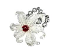 ZEPFJHE Audace Grande Openwork Fiori Stile Punk Gioielli In Metallo Accessorio Unico Fiori Aperti Anelli Per Le Donne Doppie Perle Fiore