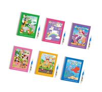 ZEPFJHE Bambini Riciclabile Pittura Ad Acqua Libro Set Negazione Mess Materiali Arte Per Viaggi Apprendimento E Creatività Sviluppo Riutilizzabile Pittura Ad Acqua Pad
