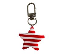 ZEPFJHE Bastolo Star Charm Chiavi In lega In Lega Resina Staccabile A Strisce A Strisce Decorazione Sospesa Per Le Donne Gorma Alla Alla Per Borse