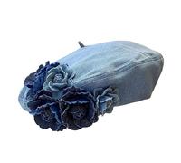ZEPFJHE Berretti alla moda Fiore tempestato Unisex Copricapo Accessorio Per Donne Uomini Cabbie Cappello Per Halloween Cosplay Party Outfit Moda Copricapo