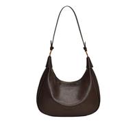 ZEPFJHE Borsa a tracolla alla moda a mezza luna per donne e ragazze in pelle PU borsa a tracolla con tracolla regolabile, Caff, One Size