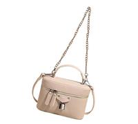 ZEPFJHE Borsa a tracolla in pelle PU per donna borsa a tracolla quadrata con tracolla regolabile per lavoro e viaggio borsa con manico superiore, Beige, One Size