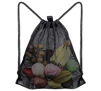 ZEPFJHE Borsa con coulisse in rete resistente per attrezzature sportive borsa per spiaggia nuoto sacchetto con coulisse in seta