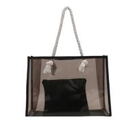 ZEPFJHE Borsa da donna Ascella trasparente di grande capacità a spalla semplice borsa con manici in corda elegante ascellare per lavoro Ascella di grande capacità per le donne Stadio Spalla Borsa