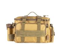 ZEPFJHE Borsa da trasporto per attrezzi da pesca con tasca multipla, portatile, impermeabile, in tessuto Oxford, borsa da trasporto, Aggiungi Rabarbaro Camoufla, Taglia unica