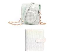 ZEPFJHE Borsa per fotocamera con album fotografico per Mini12 custodia per fotocamera da viaggio, borsa a tracolla per viaggio, Symphony Bianco, Set Bagagli